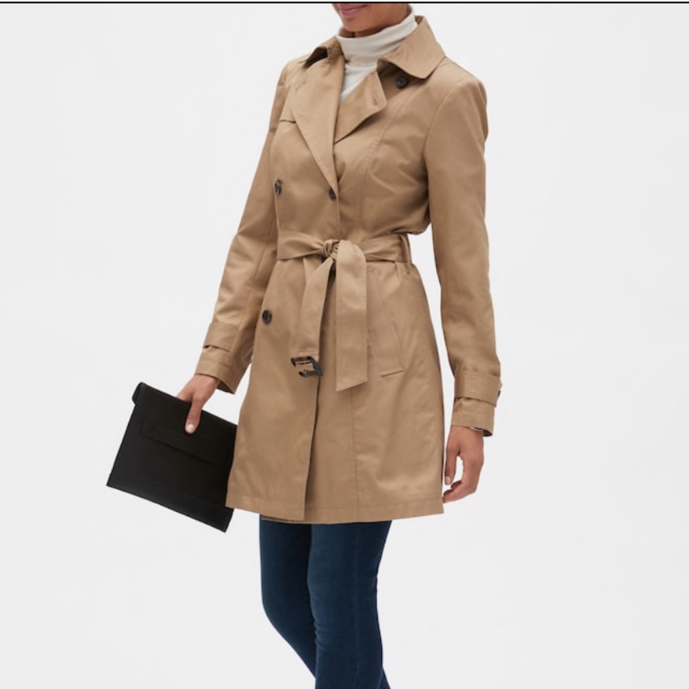 Banana Republic Khaki Trench Coat